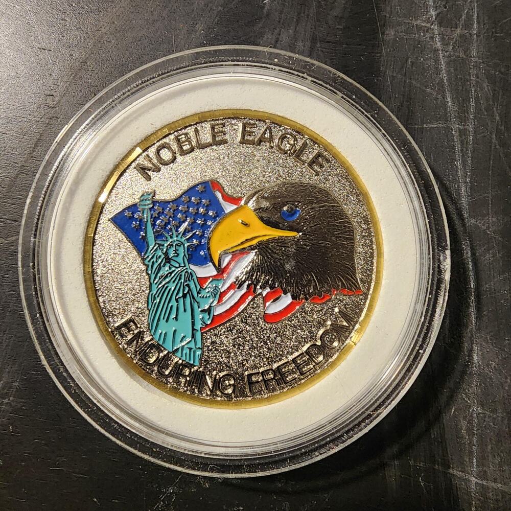 "Noble Eagle - Enduring Freedom" challenge coin-Remember 9/11/2001